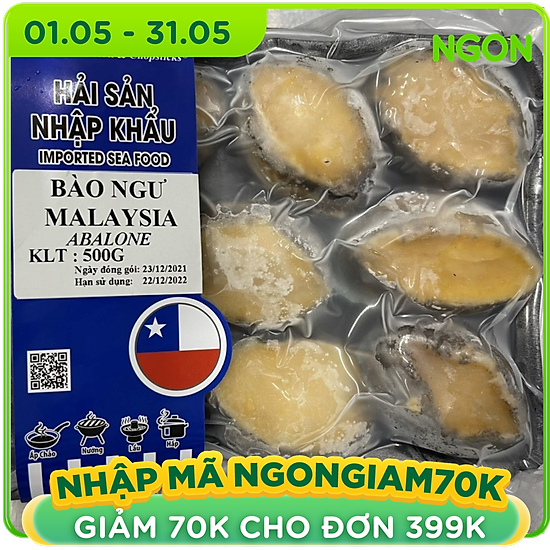 Chỉ giao hcm-bào ngư malaysia - 500 gram - ảnh sản phẩm 1