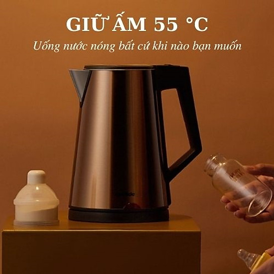 Ấm đun siêu tốc 2 lớp cách nhiệt grelide d2017khàng chính hãng - ảnh sản phẩm 4