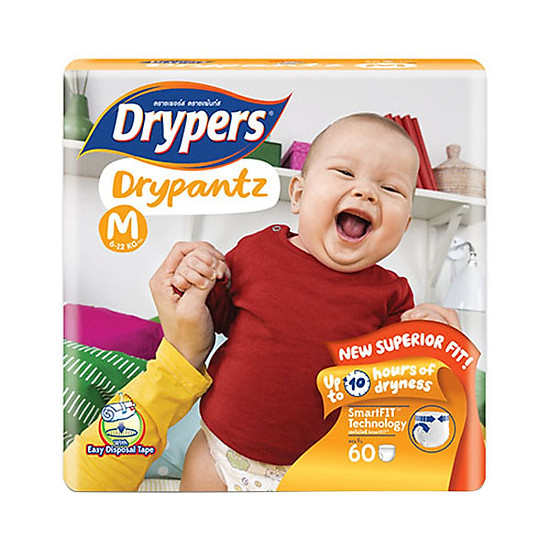 Tã quần trẻ em drypers drypantz m 60 miếng 6 - 12kg - ảnh sản phẩm 1