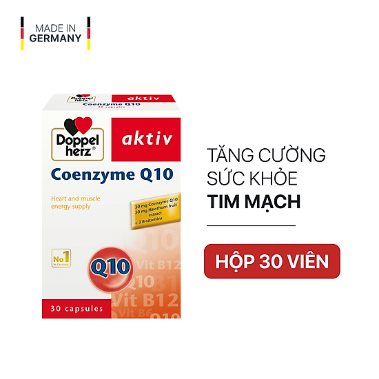 Viên uống bổ tim mạch, điều hòa huyết áp doppelherz aktiv coenzyme q10 hộp - ảnh sản phẩm 2