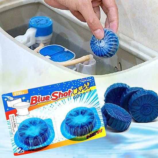 Combo 3 vỉ vệ sinh khử mùi bồn cầu blueshot + 1 gói vệ sinh lồng giặt - ảnh sản phẩm 3