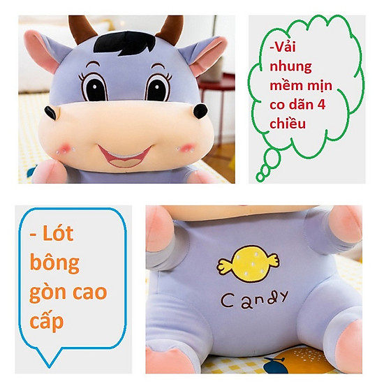 Gấu bông cao cấp trâu candy ngộ nghĩnh-gấu bông 2t - ảnh sản phẩm 1