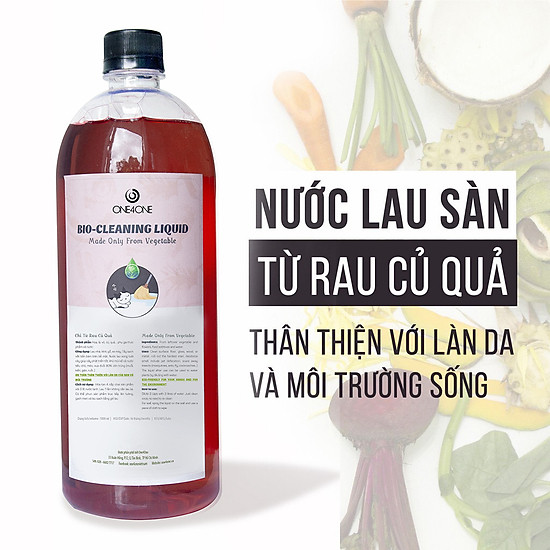 Nước lau sàn sinh học one4one 1l từ rau củ quả - ảnh sản phẩm 2