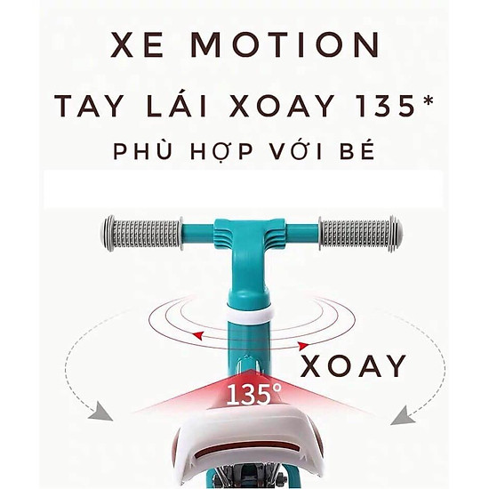 Xe chòi chân thăng bằng cho bé motion, có bàn đạp 2in1 yên bằng da - ảnh sản phẩm 5