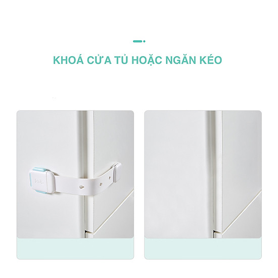 Bộ 2 cái khoá ngăn kéo, cửa tủ lạnh, của tủ quần áo - khóa dạng dây - ảnh sản phẩm 5