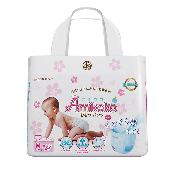 Bỉm - tã quần amikoko premium size m 30 - ảnh sản phẩm 3