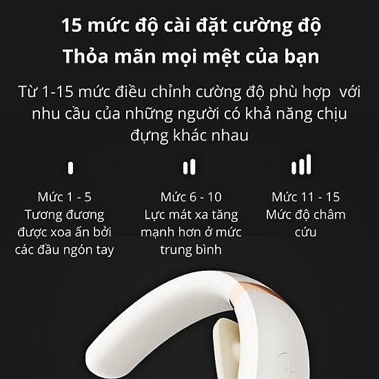 Máy massage cổ vai gáy mát xa cột sống cổ xung điện 5 chế độ 15 cường độ - ảnh sản phẩm 8