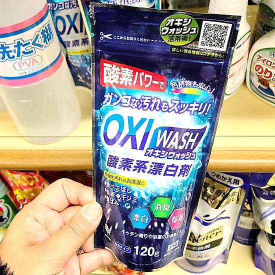 Combo 01 túi hộp bột giặt tẩy đa năng oxy wash + 01 chai nước tẩy ố - ảnh sản phẩm 3