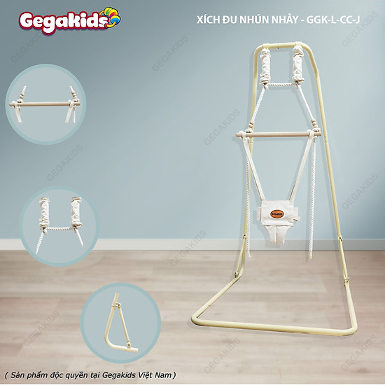 Gegakids - xích đu nhún nhảy cho bé - kiểu dáng châu âu - mã ggk-l-cc-j - ảnh sản phẩm 1