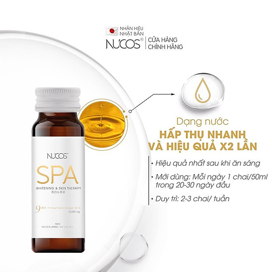 Combo 5 hộp collagen chống lão hoá căng bóng da nucos spa 10000 50ml x 50 - ảnh sản phẩm 5