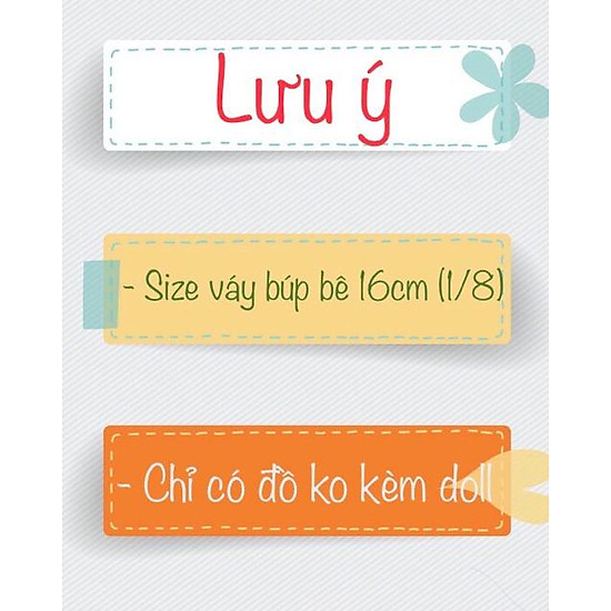 Váy cho búp bê baboliy bjd 16cm 1 8 dễ thương mã b - ảnh sản phẩm 3