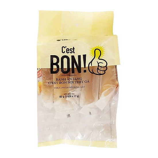 Bánh ăn sáng c est bon sợi thịt gà 85g 5 gói - ảnh sản phẩm 1