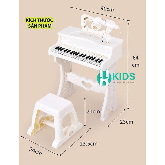 Đàn piano mini cho bé kèm mic thu âm, có kết nối điện thoại - ảnh sản phẩm 9