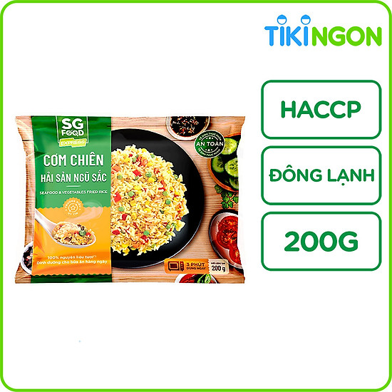 Cơm chiên hải sản ngũ sắc sg food đông lạnh 200g - ảnh sản phẩm 1