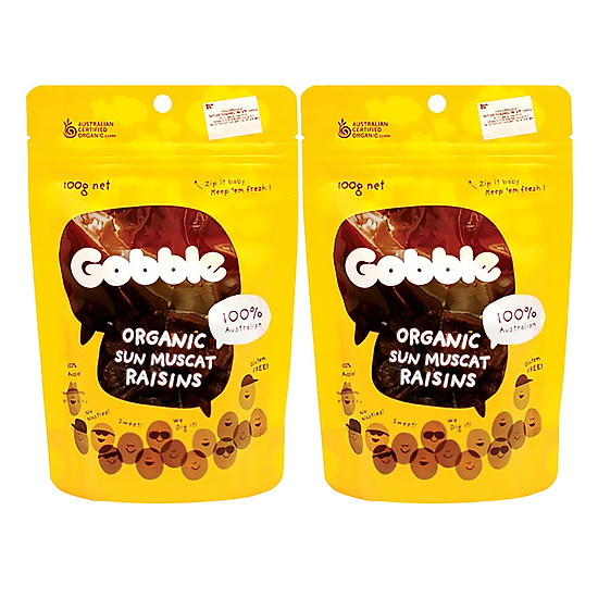 Combo 2 gói nho khô hữu cơ gobble - sun muscat raisins 100g - ảnh sản phẩm 2