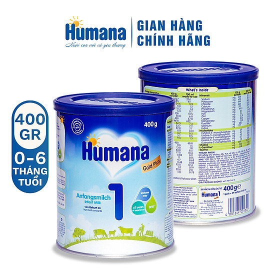 Combo 2 lon sữa bột humana gold plus 1 400g - ảnh sản phẩm 1