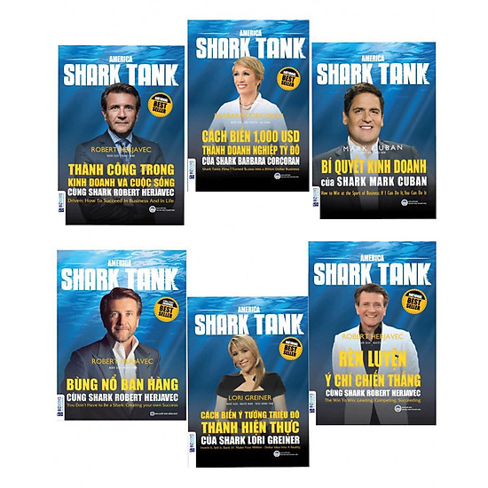 

Combo Trọn Bộ 6 Cuốn America Shark Tank : Bùng Nổ Bán Hàng Cùng Shark Robert Herjavec, Cách Biến 1.000 USD Thành Doanh Nghiệp Tỷ Đô Của Shark Barbara Corcoran, Cách Biến Ý Tưởng Triệu Đô Thành Hiện Thực Của Shark Lori Greiner, Rèn Luyện Ý Chí Chiến Thắng 