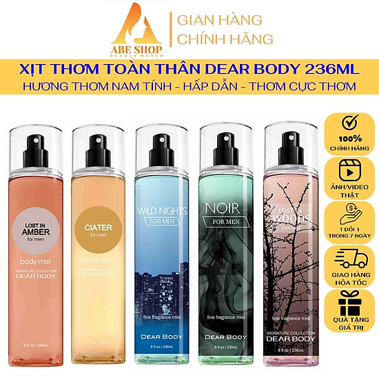 Mua XỊT THƠM TOÀN THÂN Dành Cho Nam BODY MIST DEAR BODY FOR MEN