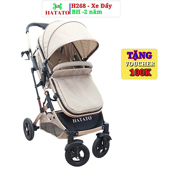 Xe đẩy cho bé hatato h268 9 trong 1 mẫu xe đẩy 2 chiều 3 tư thế - ảnh sản phẩm 2