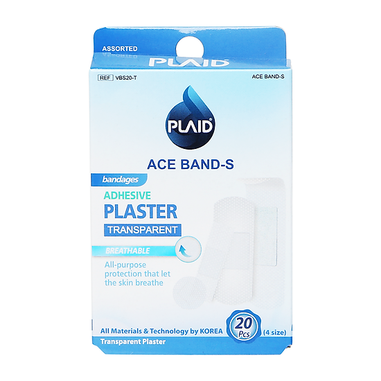 Băng cá nhân plaid ace band-s 20 miếng - ảnh sản phẩm 1