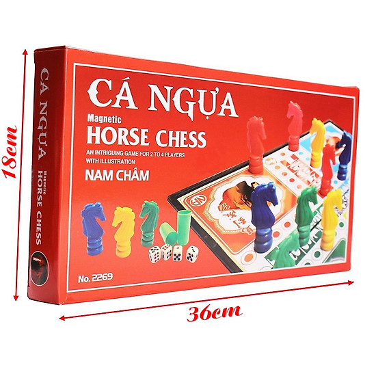 Cờ cá ngựa nam châm hộp đỏ 