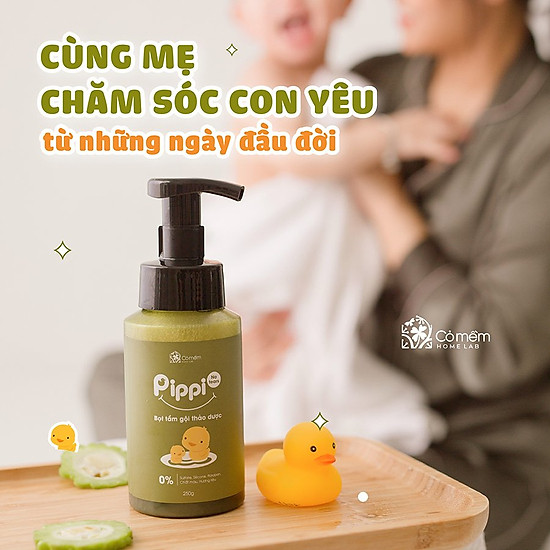 Bọt tắm gội thảo dược pippi cho bé sơ sinh không cay mắt cỏ mềm 250g - ảnh sản phẩm 3