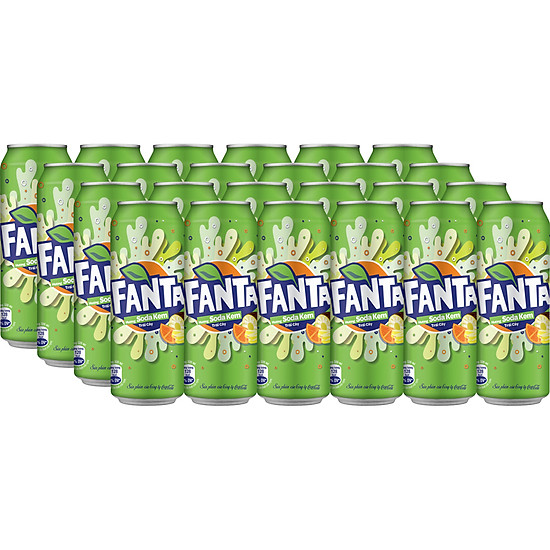 Thùng 24 lon nước giải khát có gas fanta soda kem 320ml x 24 - ảnh sản phẩm 3