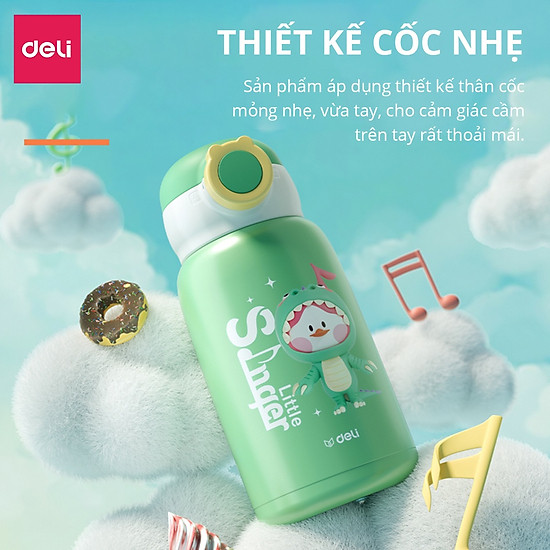 Bình giữ nhiệt nóng lạnh trẻ em inox 316 630ml cao cấp nắp bật có khóa - ảnh sản phẩm 9