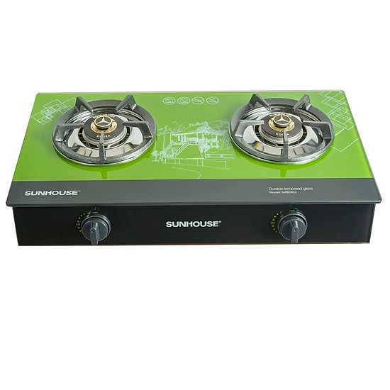 Bếp Gas Dương Đôi Mặt Kính Sunhouse SHB0612 - Hàng Chính Hãng