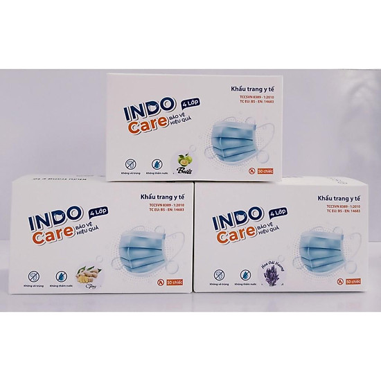 Indocare khẩu trang y tế tinh dầu thảo dược kháng khuẩn 99% khử mùi hơi - ảnh sản phẩm 9