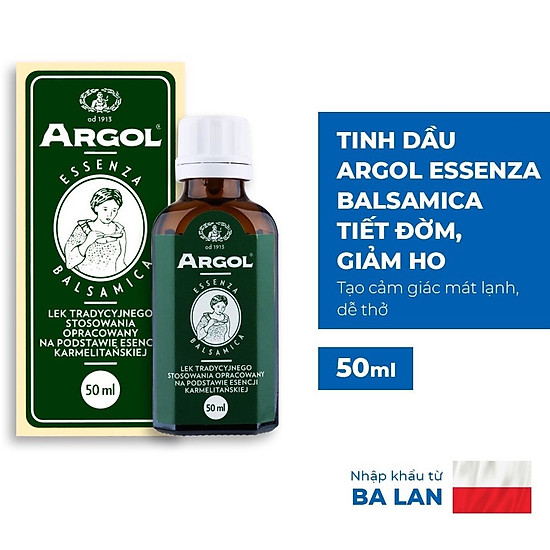 Tinh dầu argol essenza balsamica 50ml ba lan cải thiện đường hô hấp - ảnh sản phẩm 1