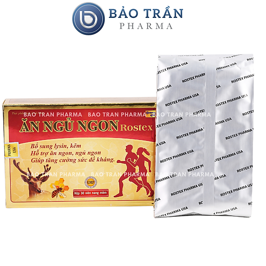 Viên ăn ngủ ngon rostex bổ sung omega 3, lysin, kẽm zinc giảm mất ngủ - ảnh sản phẩm 4