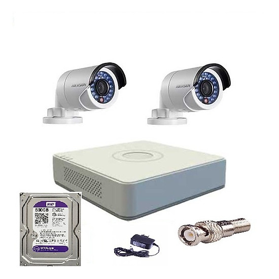 Trọn bộ 2 Camera Hikvision 1.0MP DS-2CE16C0T-IR và DS-7104HGHI-F1 ...