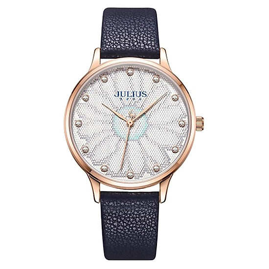 Đồng Hồ Nữ JA-1084E Julius Hàn Quốc Dây Da (Xanh) 