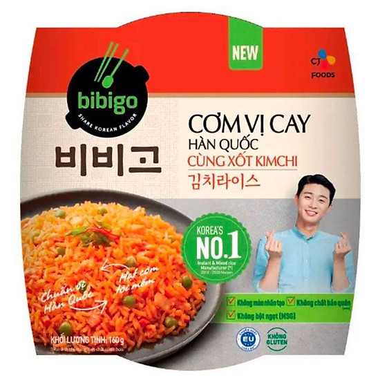 Cơm kim chi vị cay hàn quốc bibigo hộp 160g-8935297101685 - ảnh sản phẩm 1