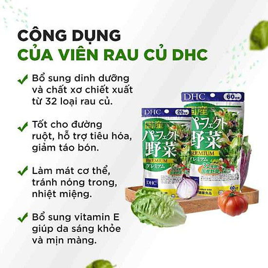 Viên uống dhc rau củ quả tổng hợp premium perfect vegetable 30 ngày - ảnh sản phẩm 3