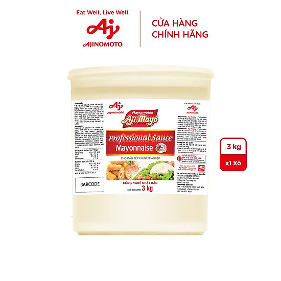 Xốt mayonnaise aji-mayo professional sauce 3kg - ảnh sản phẩm 1