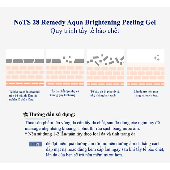 Tẩy tế bào chết nots 28 remedy qua brightening peeling gel - ảnh sản phẩm 5