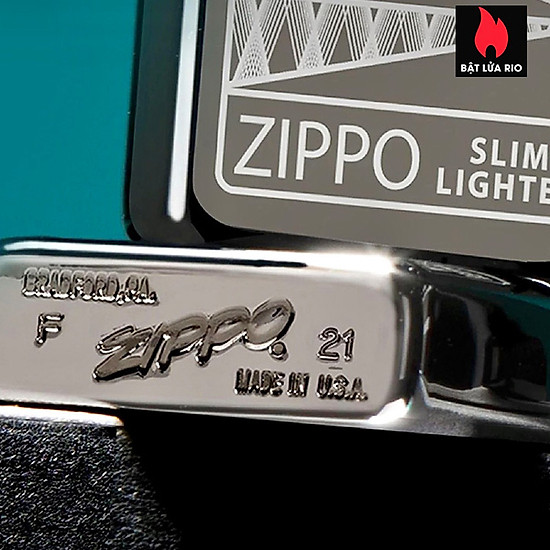 Bật lửa zippo 49709 zippo slim black ice 65th anniversary collectible - ảnh sản phẩm 3