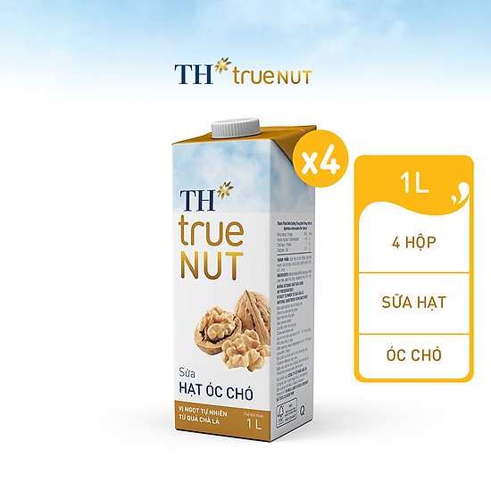 Combo 4 hộp sữa hạt óc chó th true nut 1l 1l x 4 - ảnh sản phẩm 1