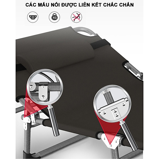 Giường xếp văn phòng ngủ trưa vango gấp gọn, khung thép chắc chắn - ảnh sản phẩm 5