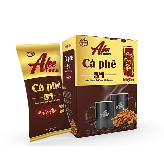 Cà phê 5in1 đường phèn đông trùng hạ thảo alee foods - ảnh sản phẩm 1