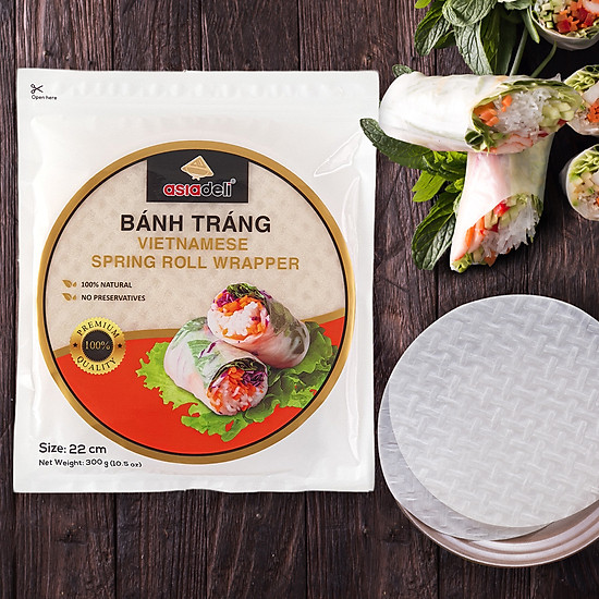 Bánh tráng cuốn 22cm asiadeli gói 300g hàng xuất khẩu - ảnh sản phẩm 4