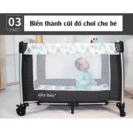 Giường cũi, nôi 4 in1 đa năng cho trẻ sơ sinh alfor baby - ảnh sản phẩm 10