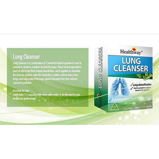 Thực phẩm chức năng thải độc phổi viên uống healthway lung cleanser 60 viên - ảnh sản phẩm 7