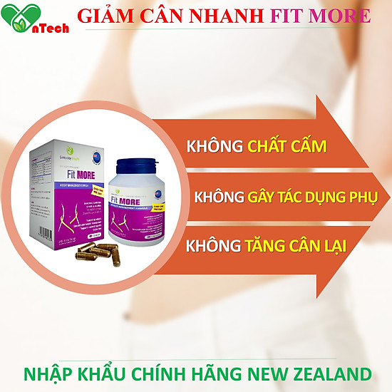 Viên uống giảm cân fit more nhập khẩu new zealand giảm cân an toàn hiệu - ảnh sản phẩm 3