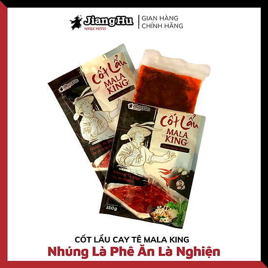 Cốt lẩu cay tê mala king jiang hu heroes s hotpot gói 150g - ảnh sản phẩm 2