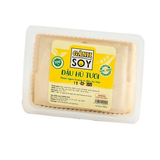 Chỉ giao hcm - đậu hũ tươi gánh soy - túi 350gr - ảnh sản phẩm 1