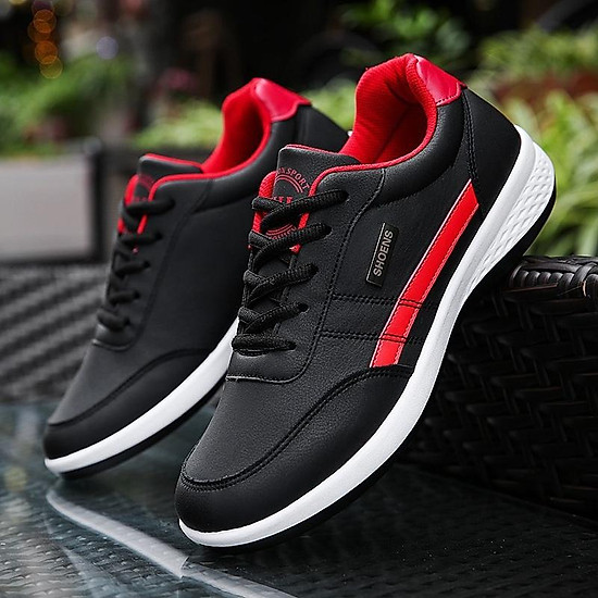 Giày sneaker nam thời trang bazas sn22-99br đen phối đỏ - ảnh sản phẩm 4