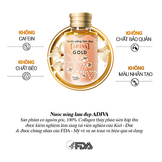 Nước uống làm đẹp collagen adiva gold 14 lọ x 30ml hộp - ảnh sản phẩm 4